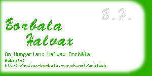 borbala halvax business card